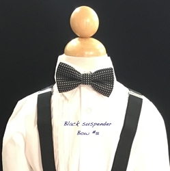 Black suspender - 111 bow 