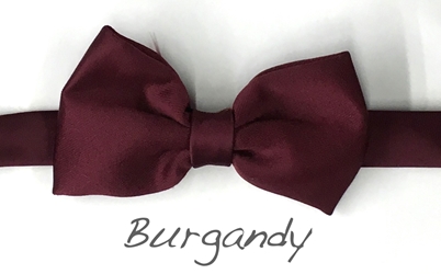 Burgandy Satin bow 
