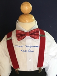 Claret suspender - 201 bow  