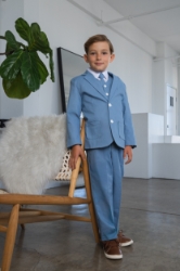 Joey Safari Powder Blue Suit ringbearer, tuxedos, black tie, mens wearhouse