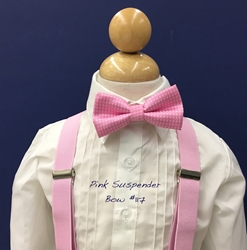 Pink suspender- bow 117 